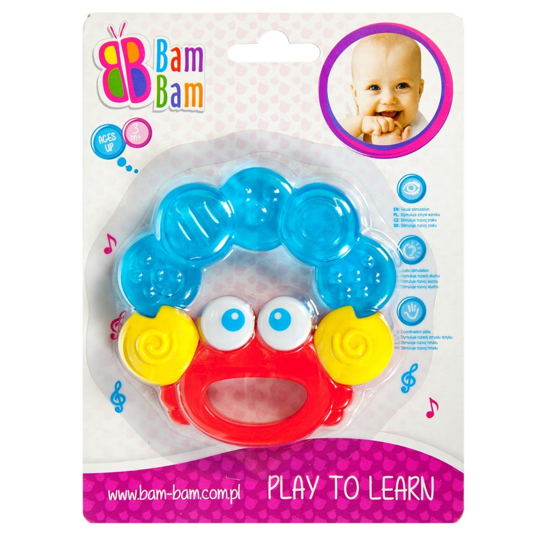 Jucarie dentitie BamBam, Crab