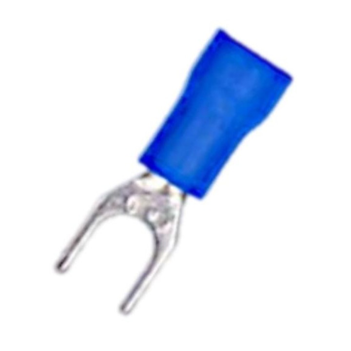 Комплект от 2 конектора тип меч, 5 мм, синя изолация