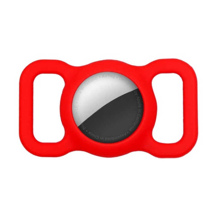Apple iPhone 11 Pro Max / iPhone 12 / iPhone 12 Pro Gigapack szilikon tok (nyakörvre fűzhető, matt) piros apple airtag, gigapack csomagolás