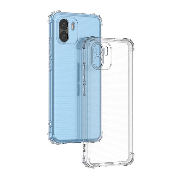 Gigapack szilikon mobiltelefon tok, ütésállóság, légpárnás sarok, átlátszó, kompatibilis: Xiaomi Redmi A2 / Redmi A1