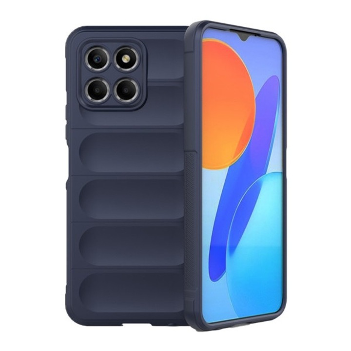 Gigapack szilikon mobiltelefon tok, ütésállóság, kameravédő, 3d, sötétkék, kompatibilis: Honor 70 Lite 5G / X6, 2022, / X8 5G
