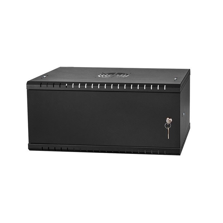 Stalflex 4U fali rack szekrény 19" 350mm fekete (RC19-4U-350MB) (RC19-4U-350MB)