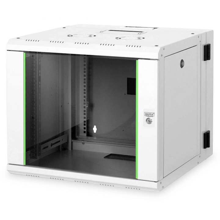 Digitus DN-19 09-U-3 Falra szerelhető Rackszekrény Grey, 149431, Rackszekrény