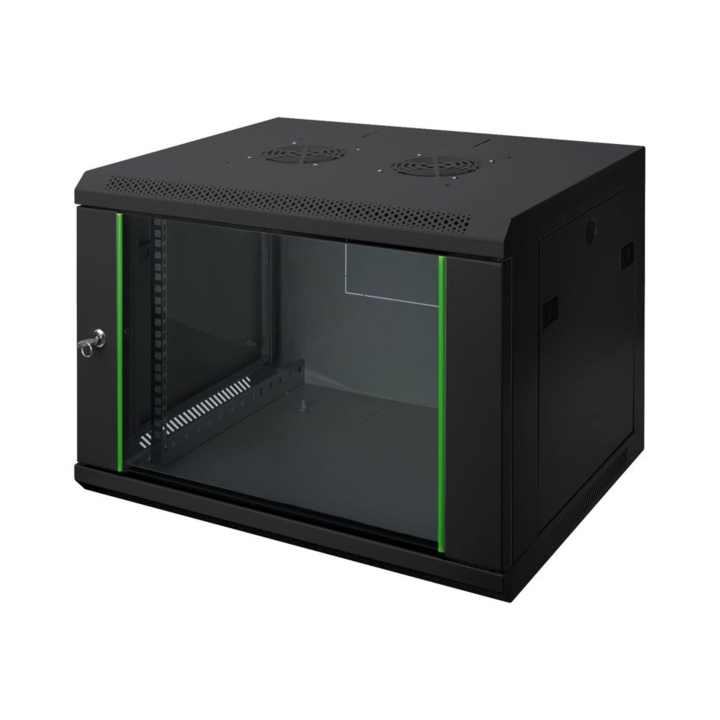 DIGITUS Rack Dynamic Basic 19" 607x600x450 12U fekete fali rack szekrény (DN-19 12-U-EC-SW)