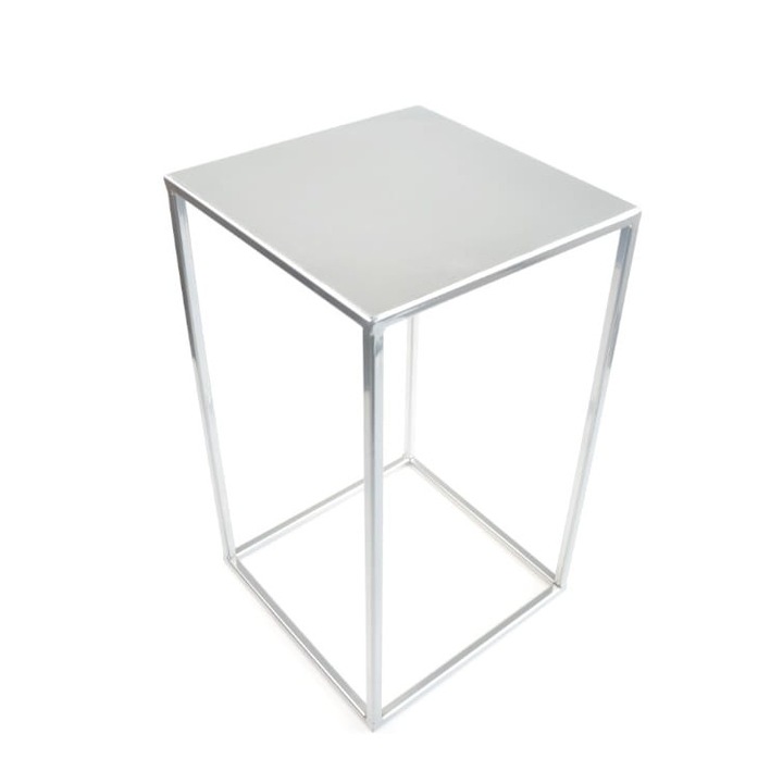 Suport de flori, Diexiestore, 40 cm, Metal, Argintiu