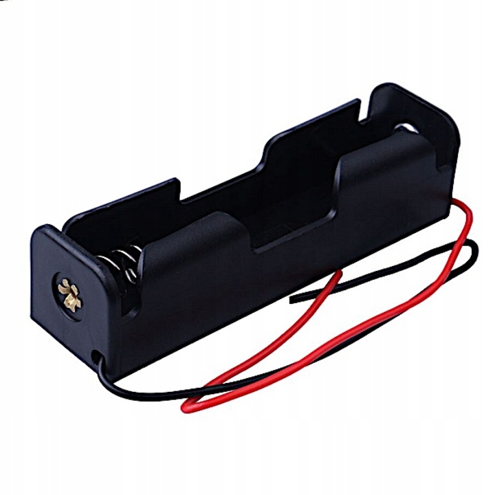 Carcasa cu suport si conectori, 3.7V, 76 x 21 x 18 mm, Negru