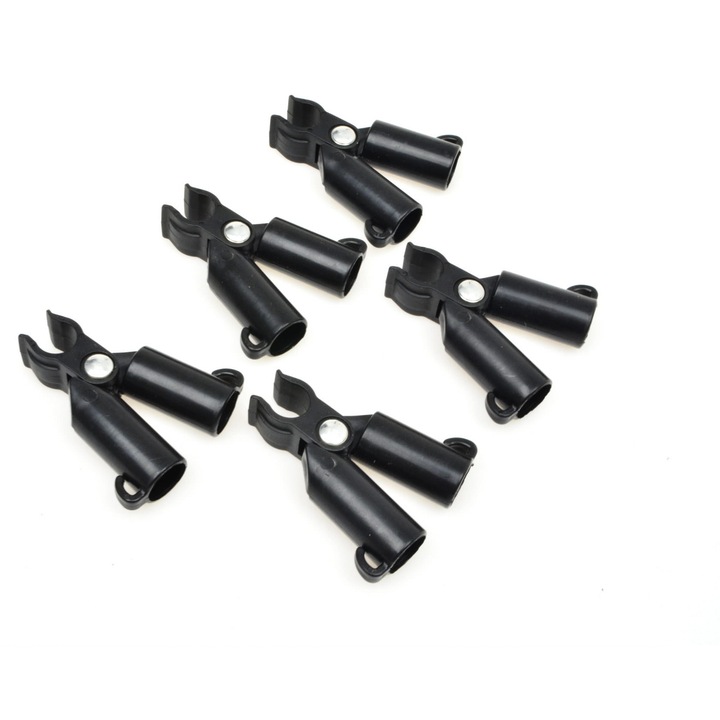 Set conectori T pentru stâlpi metalici, Dixiestore, verde, 5 piese, 7, 5cm