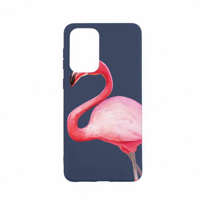 Husa Silicon, Compatibila Cu OPPO A57s, Flamingo, Rezistenta la uzura, Albastru Navy AB 55