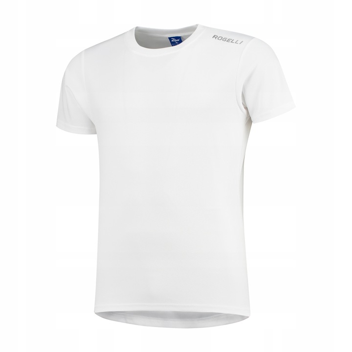 Tricou sport pentru barbati Promotion, Rogelli, Poliester, Alb