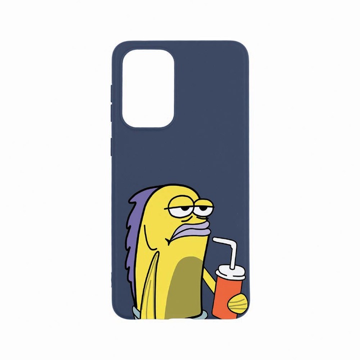 Husa Silicon, Compatibila Cu Xiaomi Redmi Note 11 Pro, Meme, Rezistenta la uzura, Albastru Navy AB 652