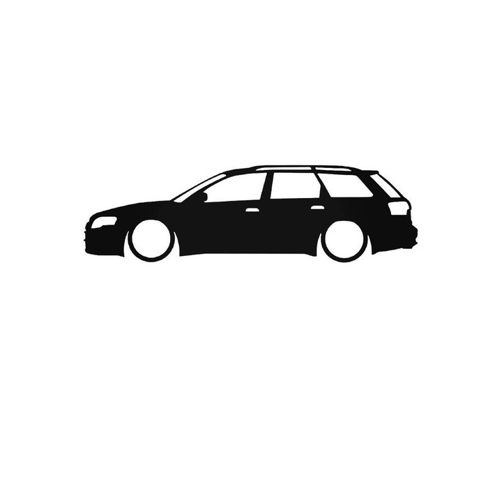 Sticker x2, Audi RS4 Avant, Negru, 20cm
