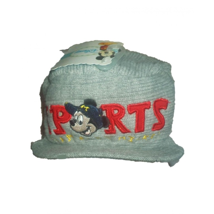 Sapca bebe Mickey Mouse, Gri