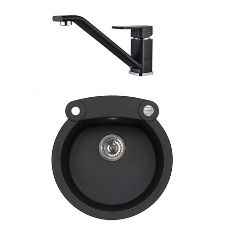 Set chiuveta Alveus Roll 10 + baterie Alveus Prosper A91, Negru