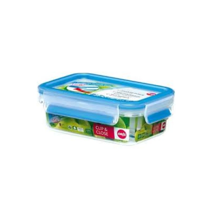 Casoleta Emsa, Plastic, 1l, Transparent/Albastru