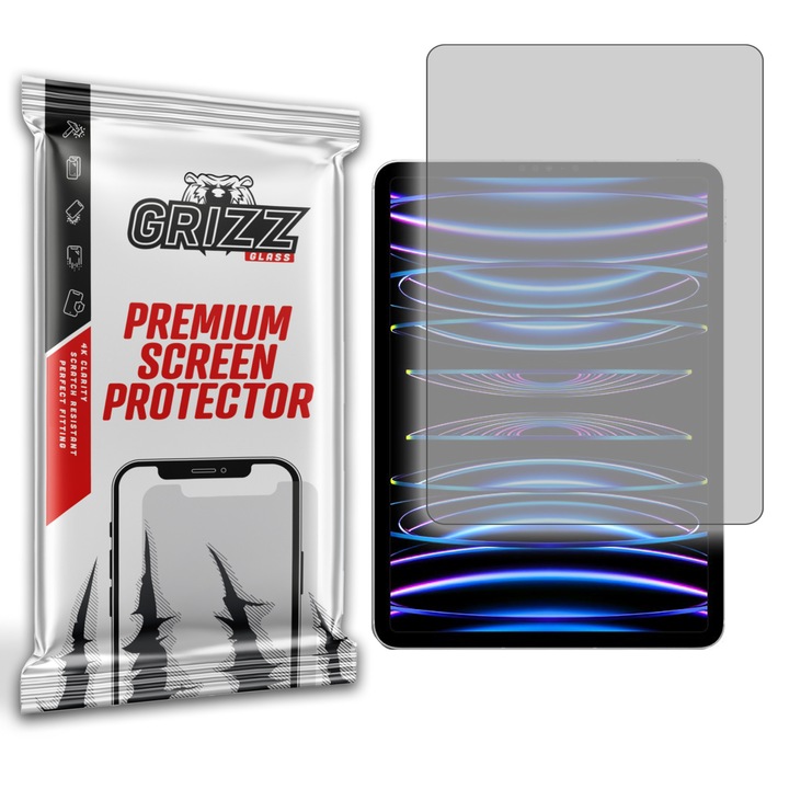 Folie mata de protectie GrizzGlass PaperScreen, pentru Apple iPad Pro 11 2022, Transparent