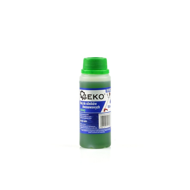 Olaj kétütemű motorhoz, zöld, 100 ml, Geko G82012