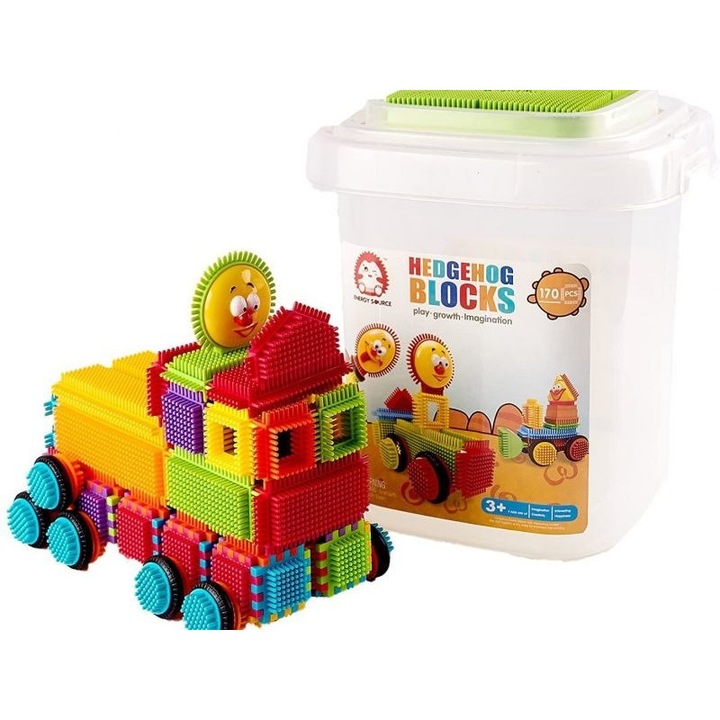 Строителни блокчета, 3 години+, 170 елемента, многоцветни
