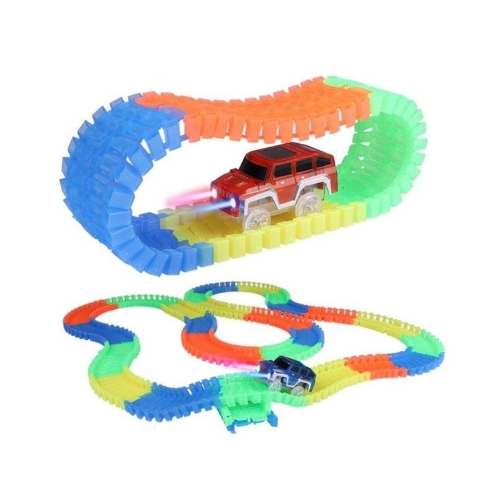 Автомобилна писта, 3 години+, 360 елемента, Многоцветен