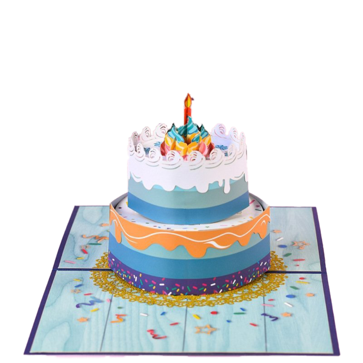 Felicitare 3D Pop-up, Tort aniversar 2, Moments, Multicolor