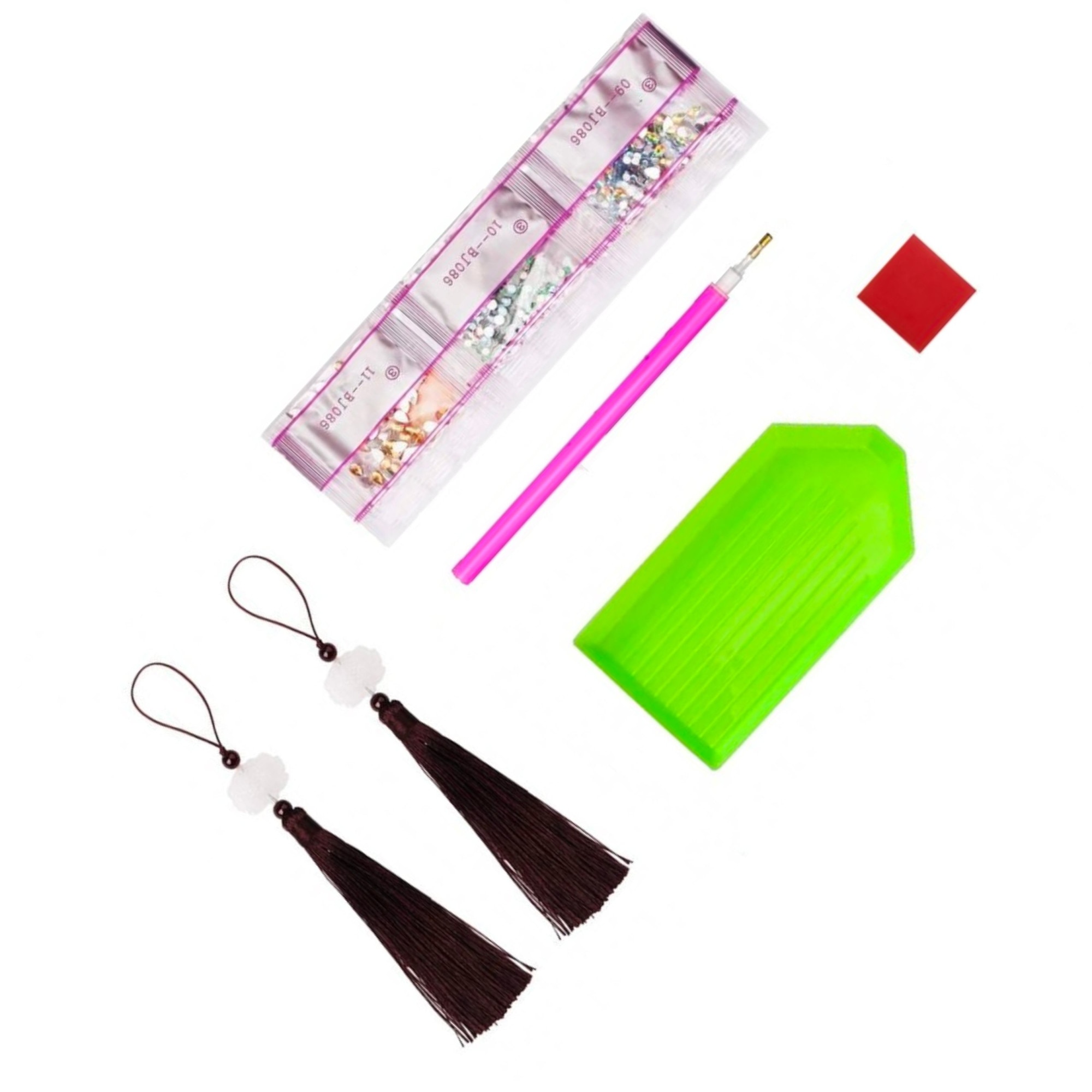 Set de broderie cu diamante 5d Bookmark, Flori, Multicolor 2 buc
