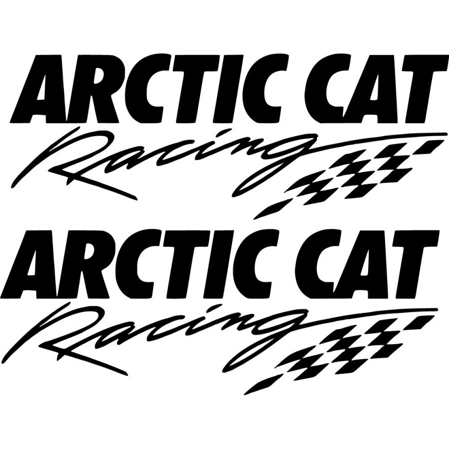 Sticker x2, Artic Cat Racing, Negru, 25cm eMAG.ro