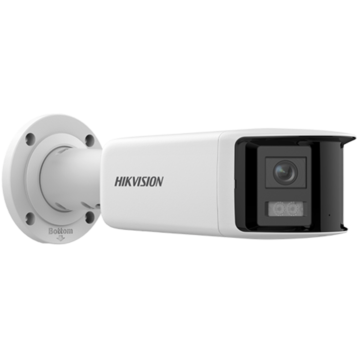 DarkFighter, AcuSense - Камера IP, 4MP, Панорамна гледка 180°, леща 2.8mm, IR 40m, Аудио, Аларма, PoE, IP67 - HIKVISION DS-2CD2T46G2P-ISU-SL-2.8mm