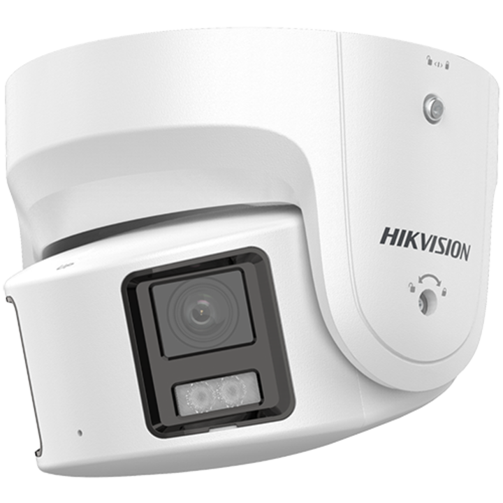 IP камера за наблюдение ColorVu, 8MP, Panoramic view, Бяла светлина 30m, Аудио - Hikvision DS-2CD2387G2P-LSU-SL-4mm