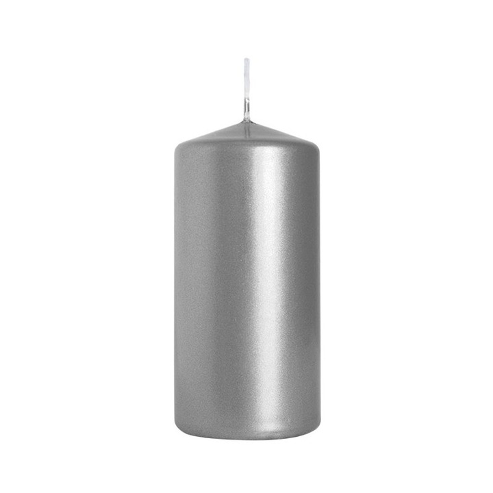 Свещ на стълб, сребриста, SW60/120-271