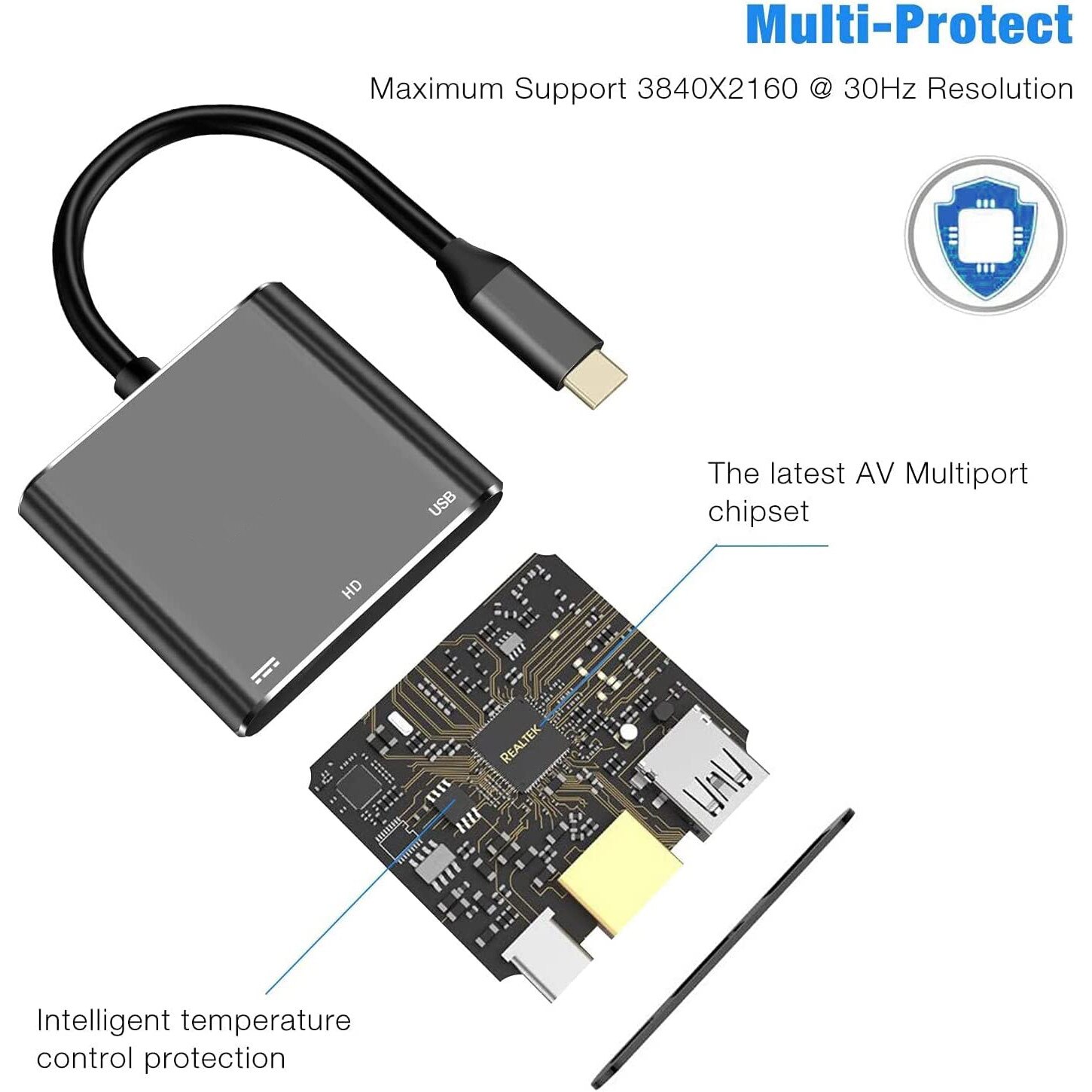 Cablu Splitter Nintendo Switch HDMI, 4K USB Type C, PD USBC, Negru eMAG.ro