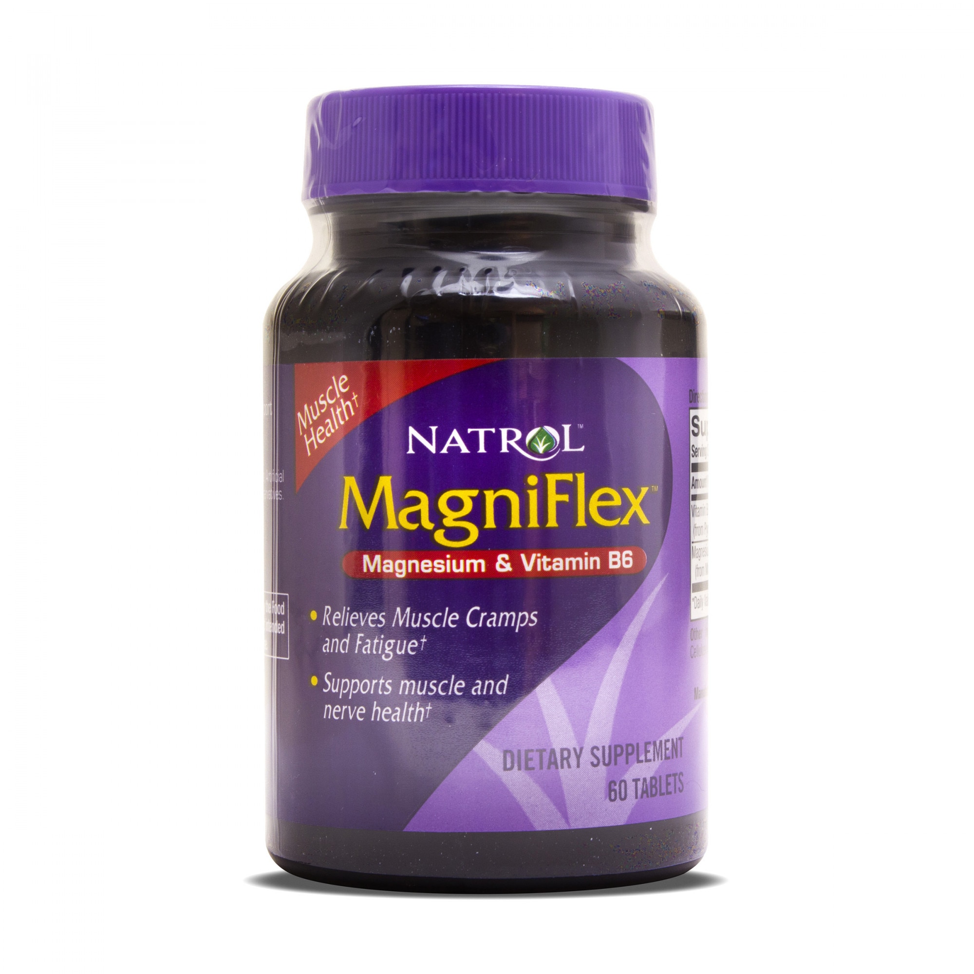Supliment alimentar Natrol MagniFlex (Magnesium + Vitamin B6), 60 tabs