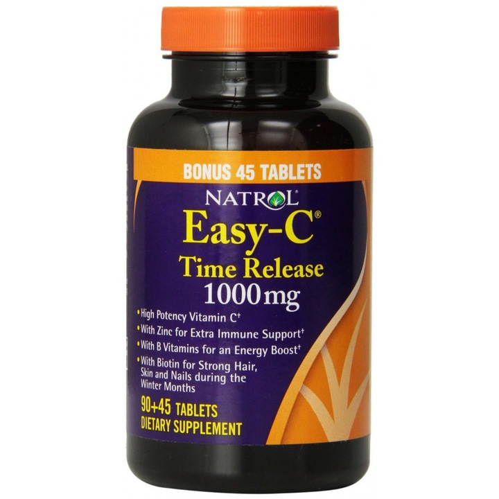 Хранителна добавка Natrol Easy C 1000mg Time Release, 90 + 45 FREE tabs