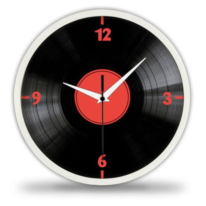 Стенен часовник с винилови плочи