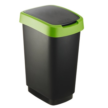 Cos gunoi Rotho, 25 l, negru-verde Cos gunoi Rotho, 25 l, negru-verde