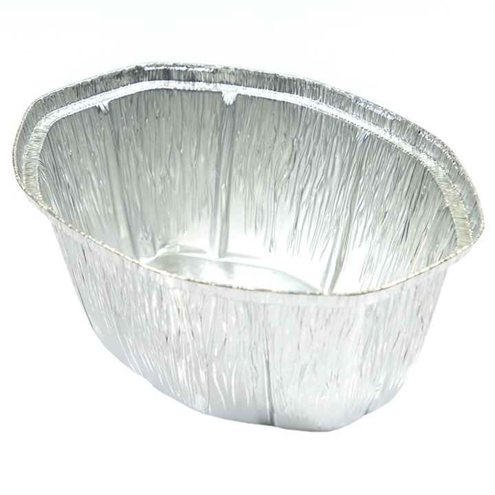 100 darabos készlet Alumínium ovális rakott, 2400 ml, 25,5x19,5x9 cm
