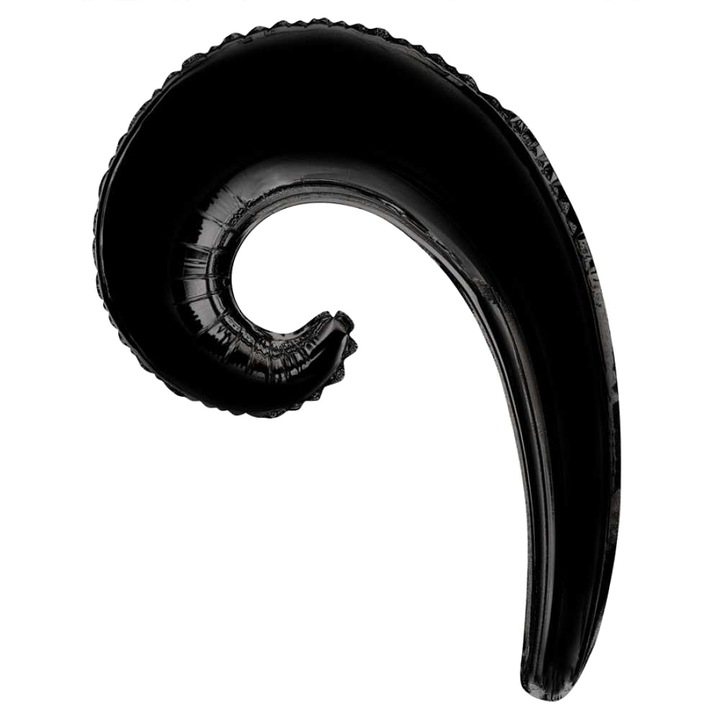 Balon Folie 35cm Val Curly Negru 19934