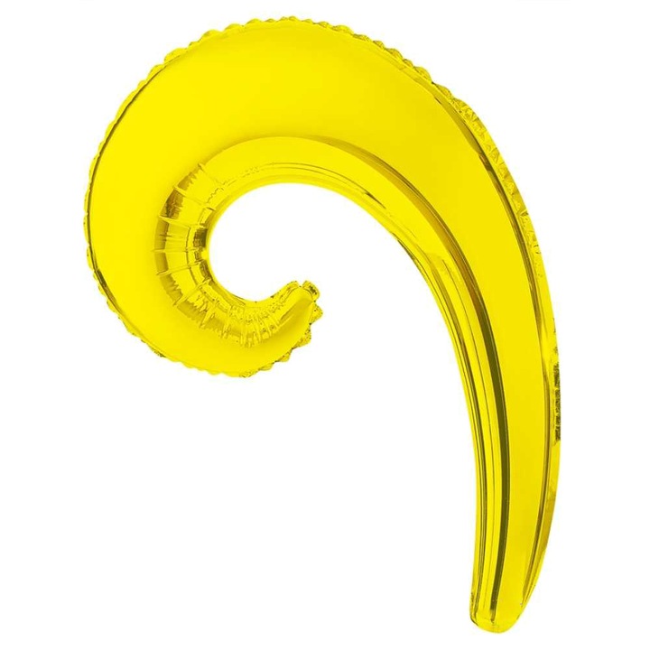 Balon Folie 35cm Val Curly Galben 19997