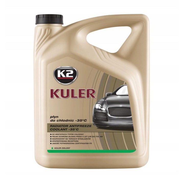 Antigel, K2 Kuler, -35°C, Verde, 5 l