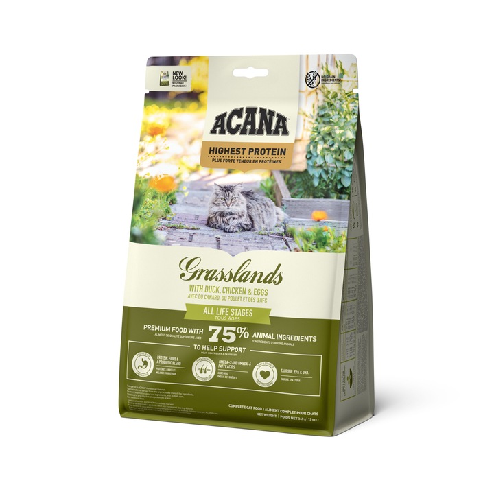 Суха храна за котки ACANA Grasslands, 1,8 кг