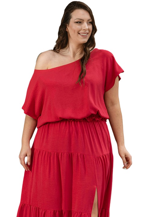 Bluza dama, Karko, Tip fluture, Poliester, Rosu