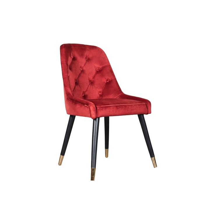 Scaun, Piele intoarsa, 96x40cm, Rosu