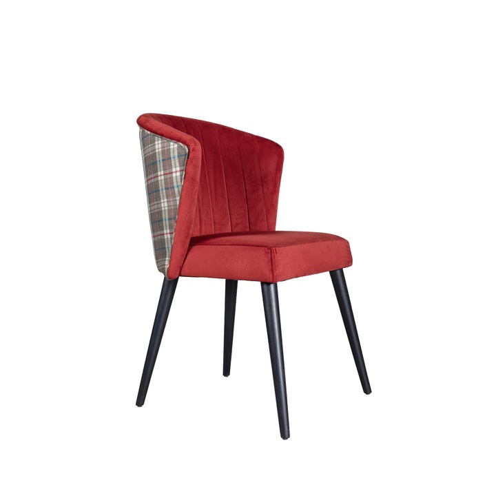 Scaun, Piele intoarsa, 89x50cm, Rosu