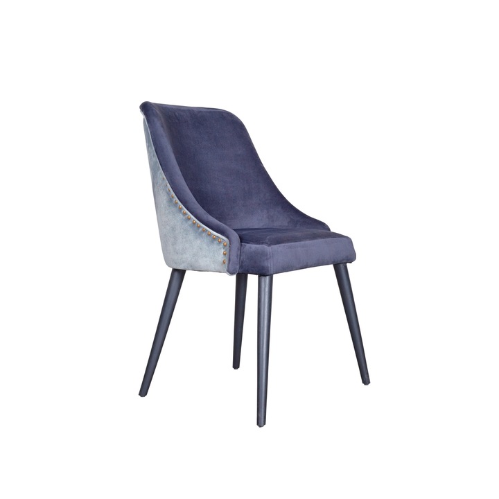 Scaun, Piele intoarsa, 92x50cm, Albastru