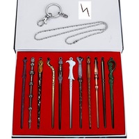 Set 11 baghete magice, Harry Potter, Hogwarts, Multicolor, tatuaj