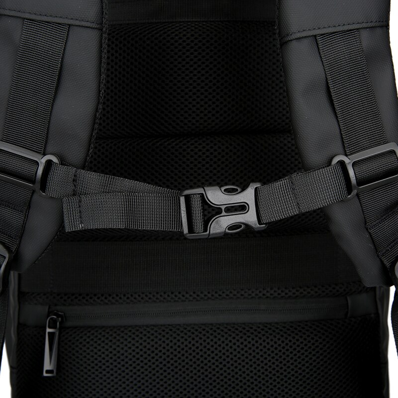 Rucsac JustZen™ X2 compatibil cu laptop 17", impermeabil, spatios, unisex, negru