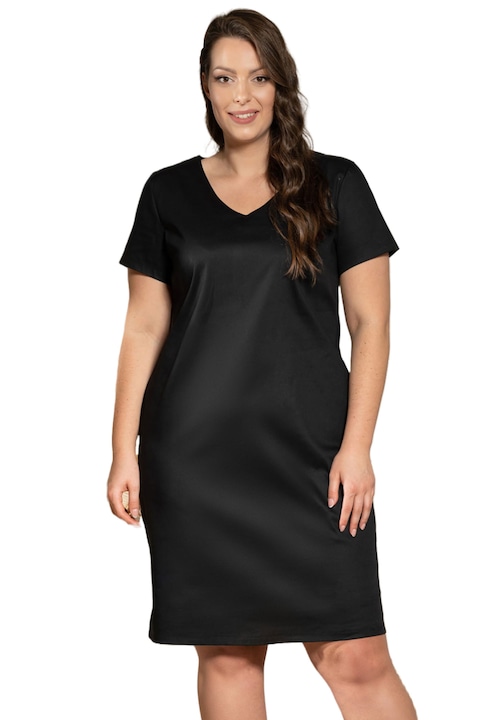 Rochie creion Marisa, Karko, Bumbac, Negru