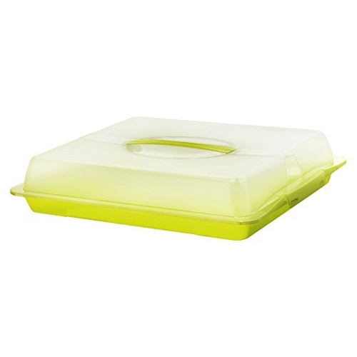 Suport tort cu capac Rotho, 475×390×98 mm, transparent lamaie