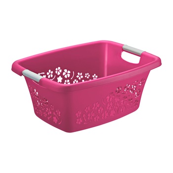 Cos pentru rufe Flowers Rotho, 25 l, pink Cos pentru rufe Flowers Rotho, 25 l, pink