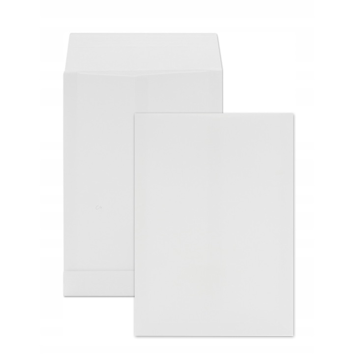 Set plicuri pentru scrisori cu banda alb, Netuno, C4, 229 x 324 mm, Alb, 50 buc