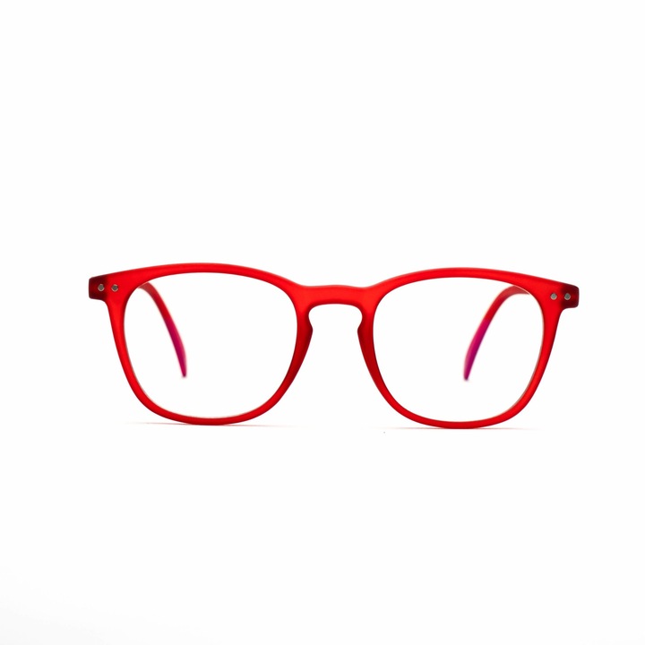 Защитни очила за компютър, антирефлекс, Essilor®, William UVAllBlue™, Muunel®, блокиране на синя светлина, за игри, PC, игри, TV, за мъже, червена рамка, квадрат, диоптър -1.25