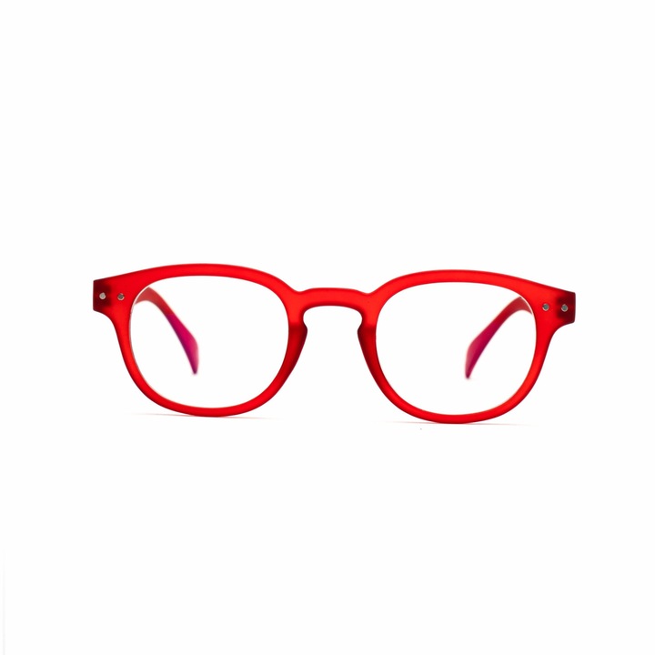 Защитни очила за компютър, против отблясъци, Anton UVAllBlue™ Rhein®, Muunel®, диоптър -1.75, блокиране на синя светлина, за игри, PC, игри, TV, за жени или мъже, унисекс, червена рамка, квадрат